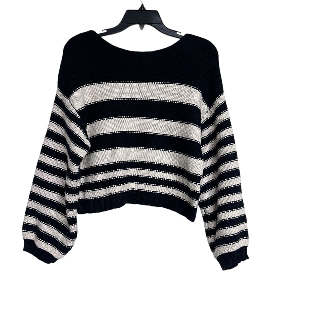 Billabong Striped Off The Shoulder Knit Sweater Y2K 2000s‎ Style Medium Slouchy